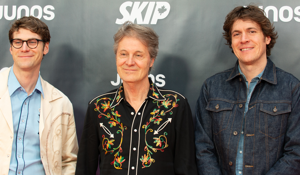 2025 JUNO Awards Orange Carpet - Sam Polley, Jim Cuddy and Devon Cuddy