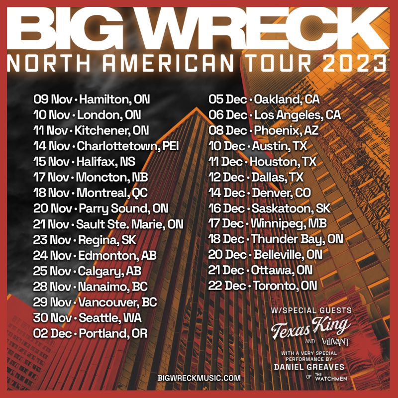 2023 BIG WRECK North American Tour - Ian Thornley, Chris Caddell