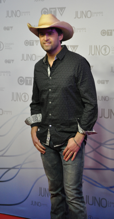 2014 Juno Awards - Red Carpet Dean Brody - WINNER Country Album of the Year