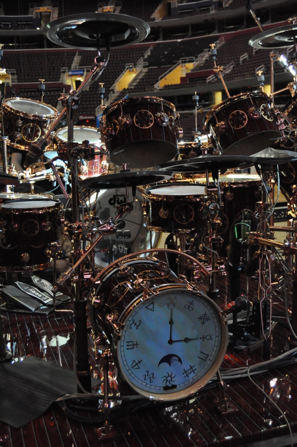 RUSH Time Machine Tour - Neil's Drum Kit front from left