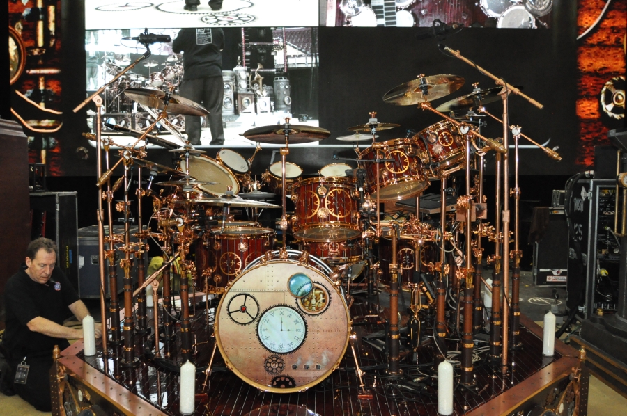 RUSH Time Machine Tour - Neil's Drum Kit front from left