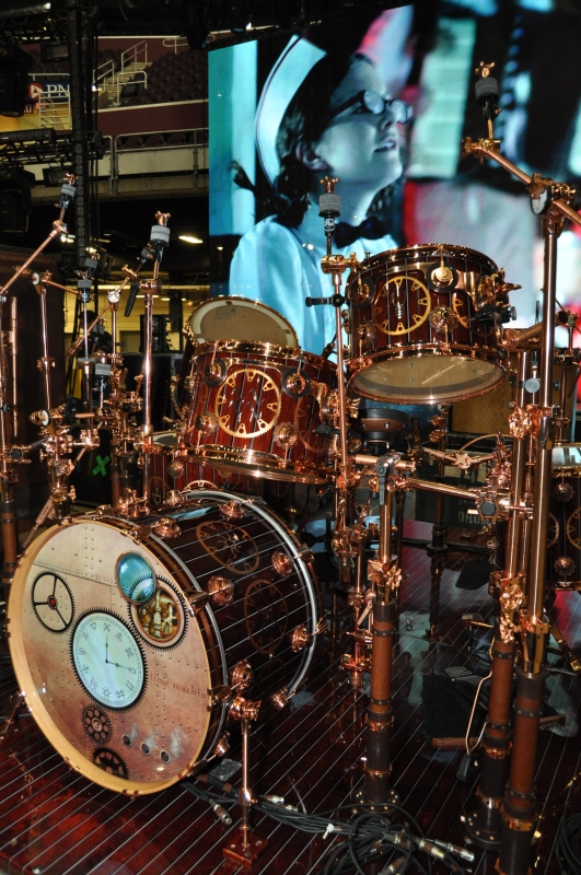 RUSH Time Machine Tour - Neil's Drum Kit front from left