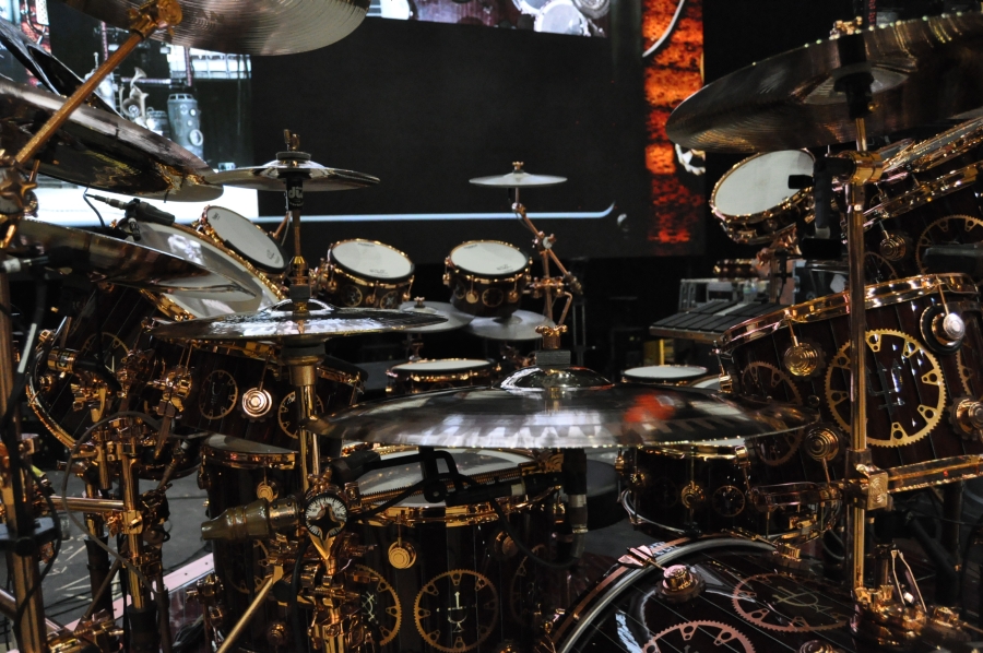 RUSH Time Machine Tour - Neil's Drum Kit front from left