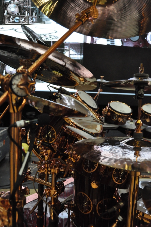 RUSH Time Machine Tour - Neil's Drum Kit front from left