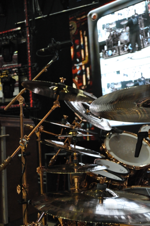 RUSH Time Machine Tour - Neil's Drum Kit front from left