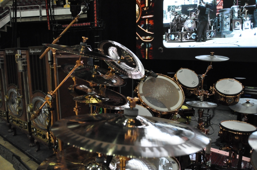 RUSH Time Machine Tour - Neil's Drum Kit front from left