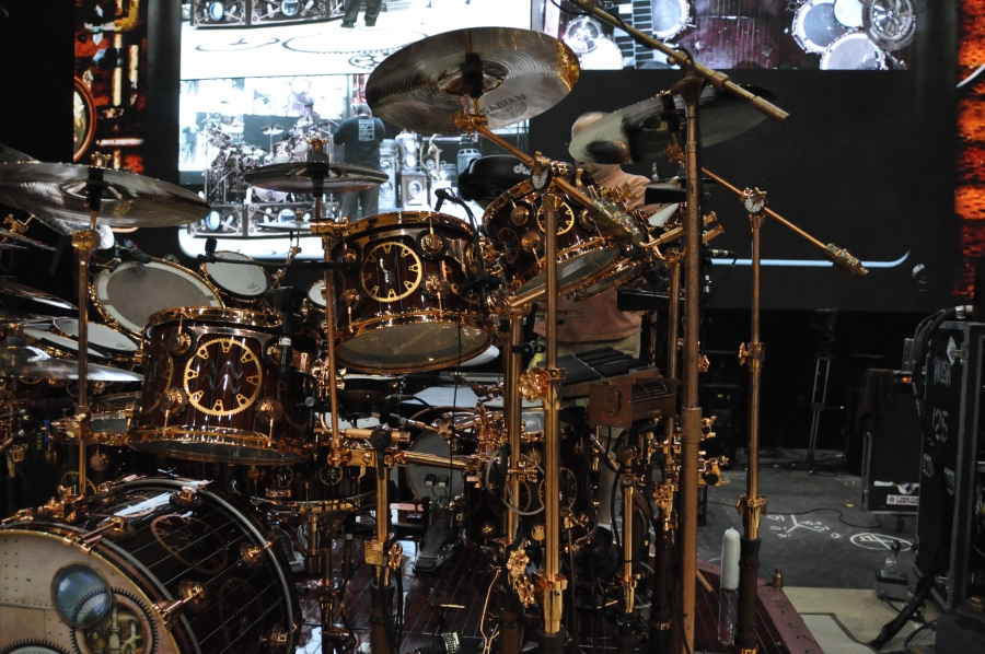 RUSH Time Machine Tour - Neil's Drum Kit front from left