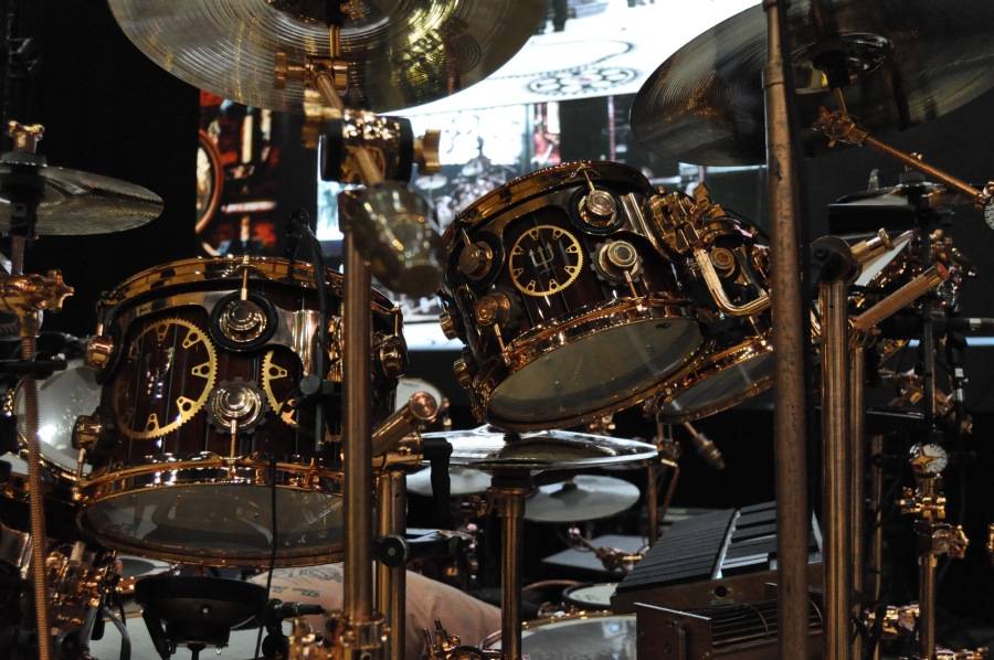 RUSH Time Machine Tour - Neil's Drum Kit front from left