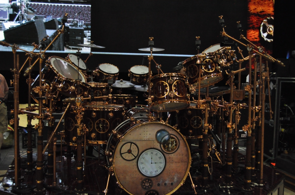 RUSH Time Machine Tour - Neil's Drum Kit front from left