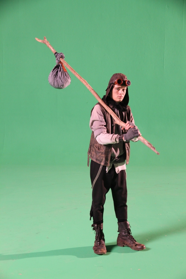 Dale's son Lucas on the green screen set for Clockwork Angels