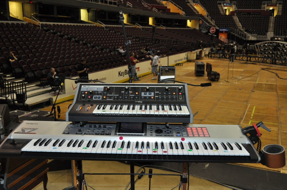 RUSH Time Machine Tour - Parts of Alex and Geddy's Backline waiting back stage