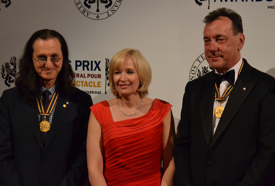 2012 Governor General Performing Arts Awards National Arts Centre - RUSH Geddy Lee, Laureen Harper, Neil Peart