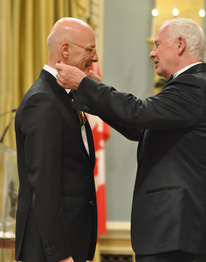 2012 Governor General Performing Arts Awards - Paul-Andre Fortier with Governor General David Johnston