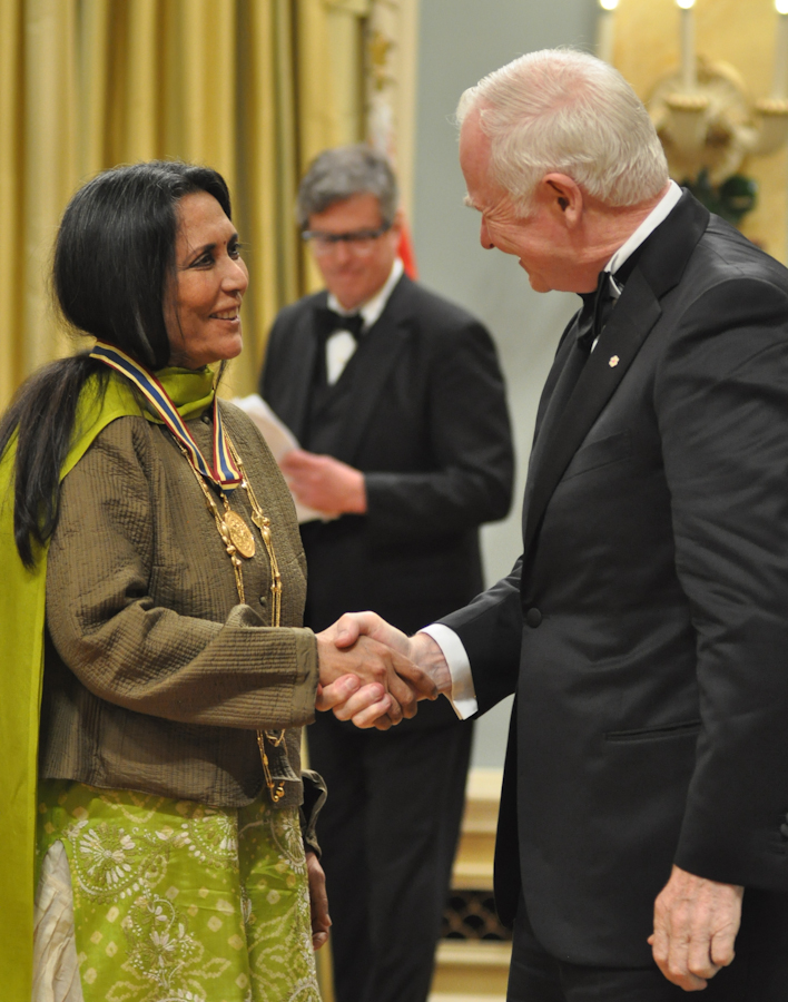 2012 Governor General Performing Arts Awards - Deepa Mehta with Governor General David Johnston