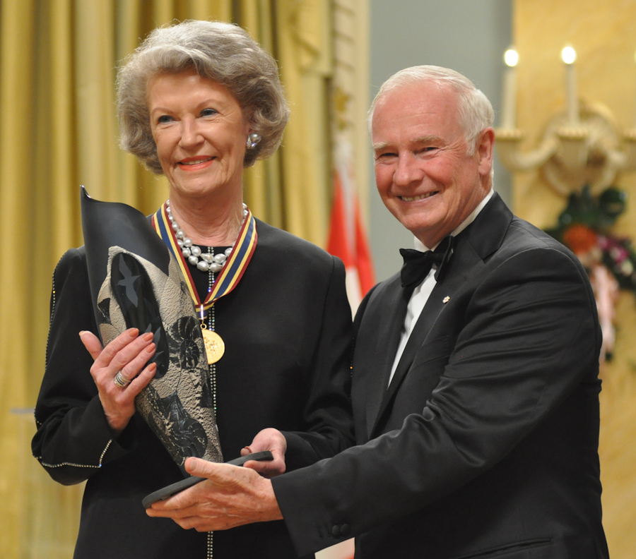 2012 Governor General Performing Arts Awards - Earlaine Collins with Governor General David Johnston